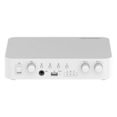 Amplificador de Audio IP / 80 W / 2 Zonas 40 W / 100V/70V / Bluetooth / USB / RCA / Micrófono / Spotify / Control Web