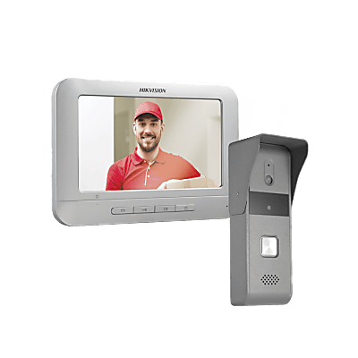 Kit de Videoportero Analógico con Pantalla LCD a Color de 7" / Frente de Calle para Exterior IP65 / Salida de Relevador.