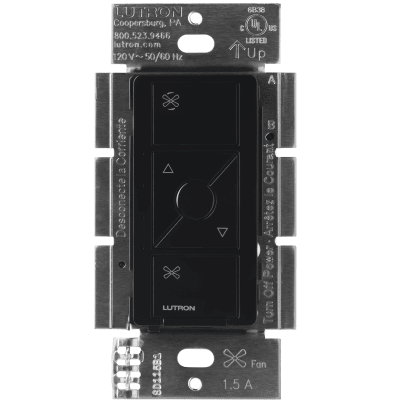 (Caseta Wireless) Control de velocidad inalámbrico para ventilador de techo, un solo polo.