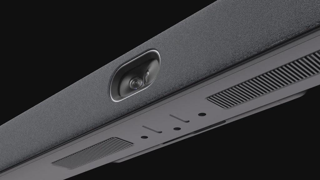 Demostración de seguimiento inteligente por IA y encuadre automático de la MAXHUB UC U50 durante una reunión de negocios híbrida.