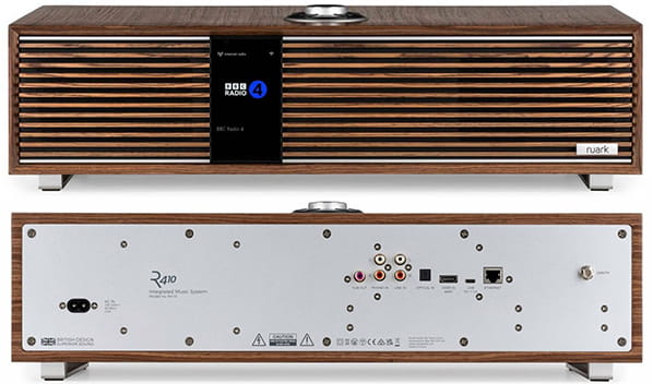 RUARK  R410 Sistema de música integrado, Audio de Internet con Spotify Conect, Tidal Connect, Deezer, Amazon Music, Qobuz. Cast/Multiroom, Apple Airplay2 y Google Chromecast. Entrada HDMI ARC, Optico Digital, USB C, Ethernet RJ45