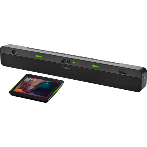 Barra de videoconferencia Shure IntelliMix Bar Pro con cámara 4K e Inteligencia Artificial para salas de juntas profesionales.