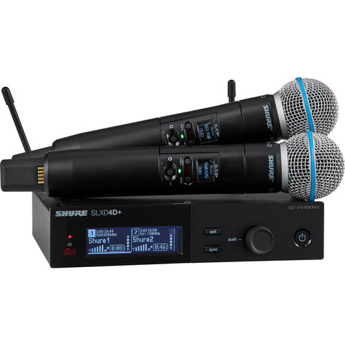 SHURE SLXD24D+/B58-G57 Sistema Inalámbrico Digital Doble con 2 Micrófonos de Mano Beta 58A