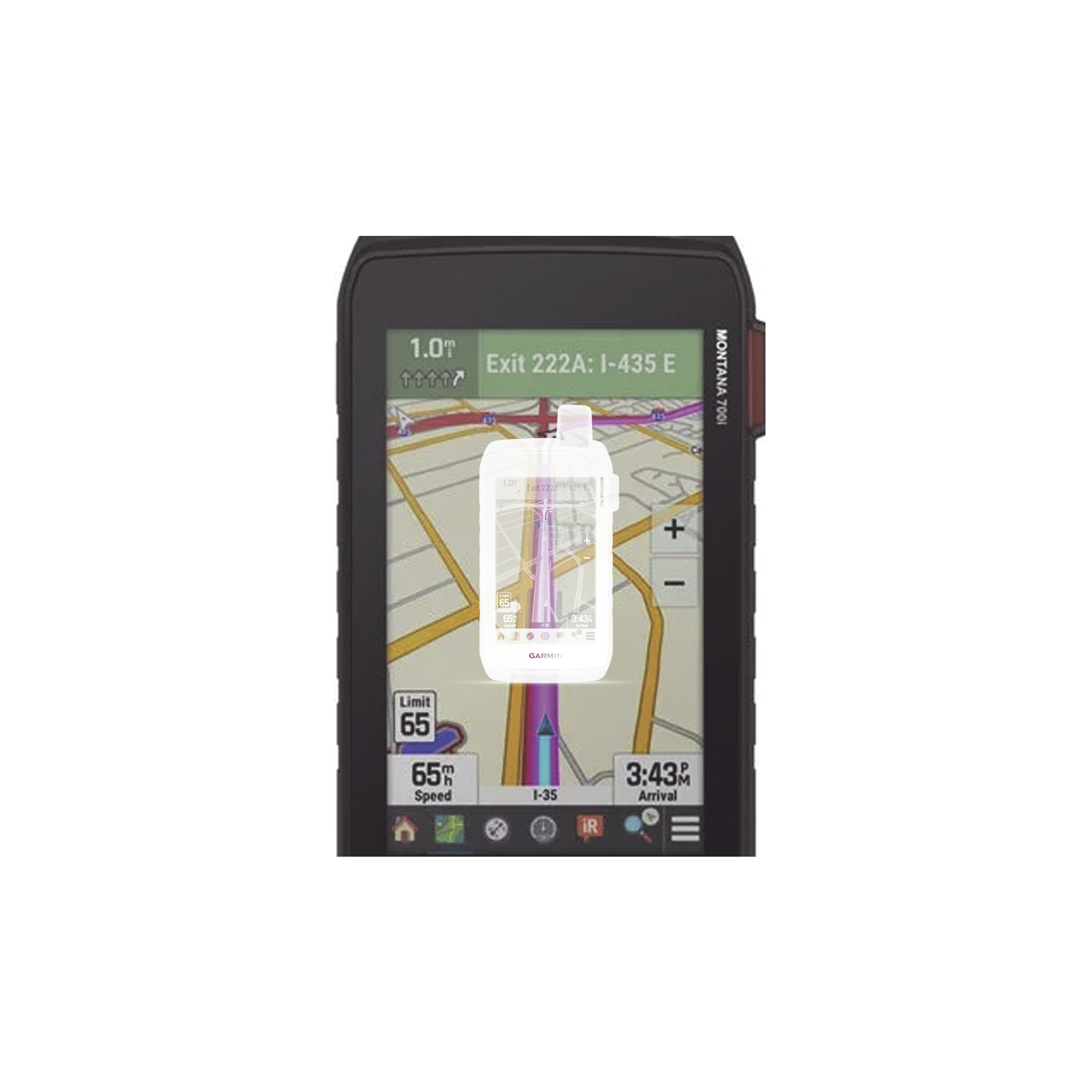 Navegador GPS portátil Montana® 700i, con tecnología inReach, pantalla táctil de 5" incluye batería interna, memoria de almacenamiento de 16GB