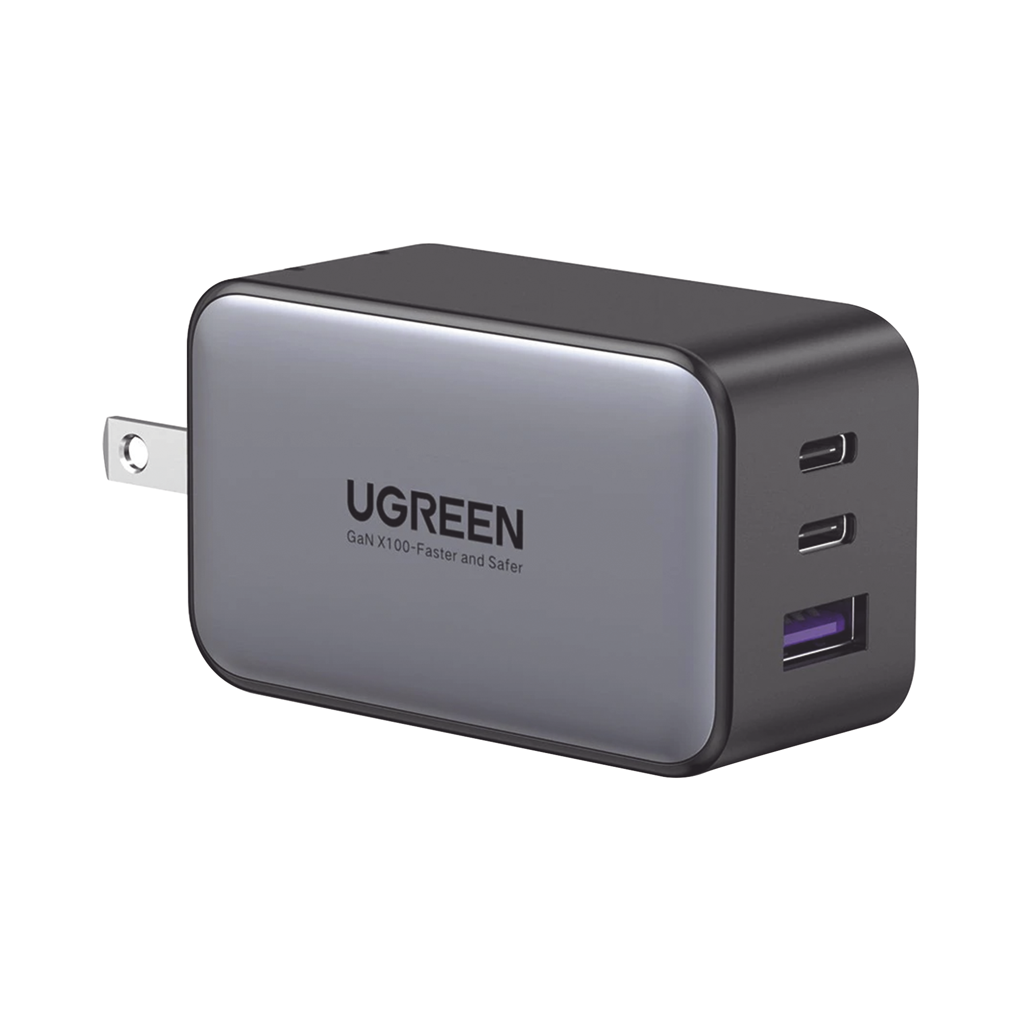 Cargador Rápido de 65W con 3 Puertos / 2 USB-C y 1 USB-A