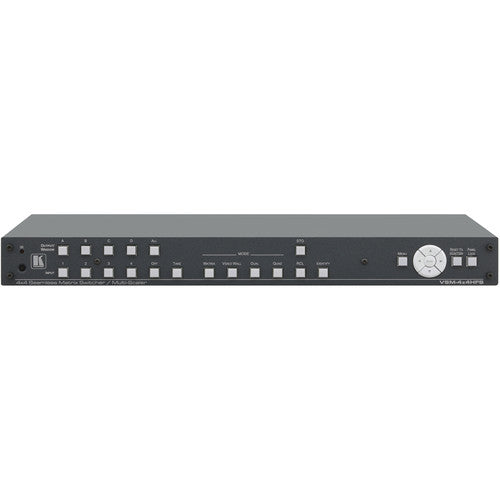 Kramer VSM-4x4HFS Switcher matricial de HDMI 4X4 con escalador, Modos Videowall, Quad y Dual, corrección de Bizel, Resolución WUXGA/1080p