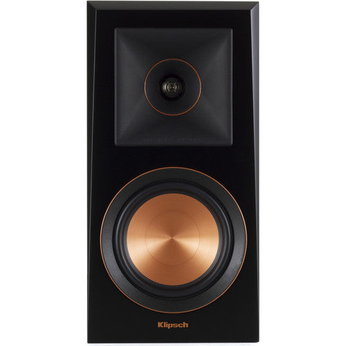 KLIPSCH RP-500M Reference Premiere Altavoz de estante 2 vías, 75W RMS 300W Pico,  Tweeter de titanio 1" 1 Woofers de cobre hilado 5.25"  Color Ébano 1 Par