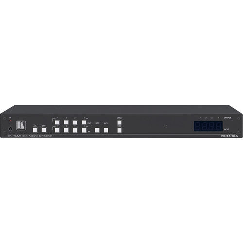 Kramer VS-44H2A Switcher matricial de HDMI 4X4 HDR, HDMI 2.0 HDCP 2.2, Resolución 4K60 (4:4:4) Audio desembebido analógico y digital Función Step–In