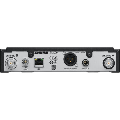 SHURE SLXD24/K8B Sistema micrófono inalámbrico de mano  con capsula KSM8, Receptor de montaje en rack, (G58: 470 a 514 MHz)