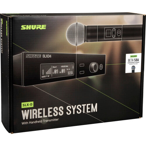 SHURE SLXD24/B58 Sistema de micrófono inalámbrico de mano capsula Beta 58A (G58: 470 a 514 MHz)