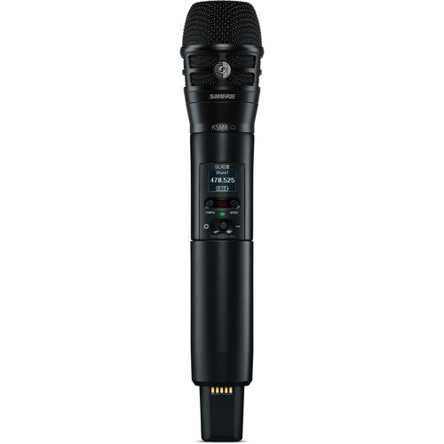 SHURE SLXD24/K8B Sistema micrófono inalámbrico de mano  con capsula KSM8, Receptor de montaje en rack, (G58: 470 a 514 MHz)