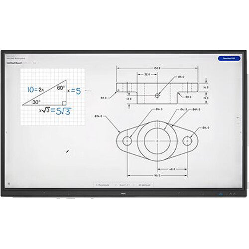 NEC CB861Q Monitor de 86” 4k nativo uso profesional operación 12/7 Panel touch Colaboración inalámbrica interactiva desde la PC. 3 años de garantía.