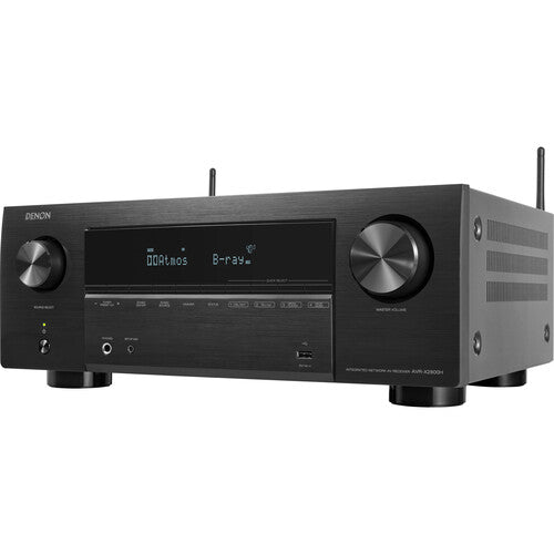 DENON AVR-X2800H Receptor A/V de red de 7.2 canales, 95W, HDR compatible con HEOS y Dolby Atmos 8K Ultra HD AV Home Theater Receiver