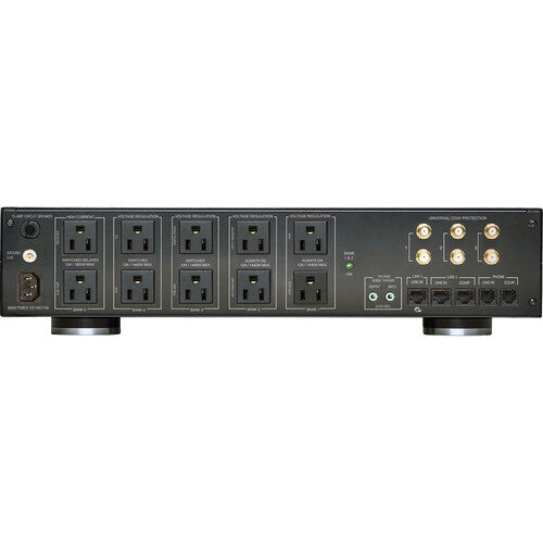 PANAMAX M5400-PM Acondicionador regulador de voltaje, 11 Tomas, con monitoreo automático de voltaje (AVM) tecnología de protección o desconexión y filtración de ruido Panamax nivel 5.