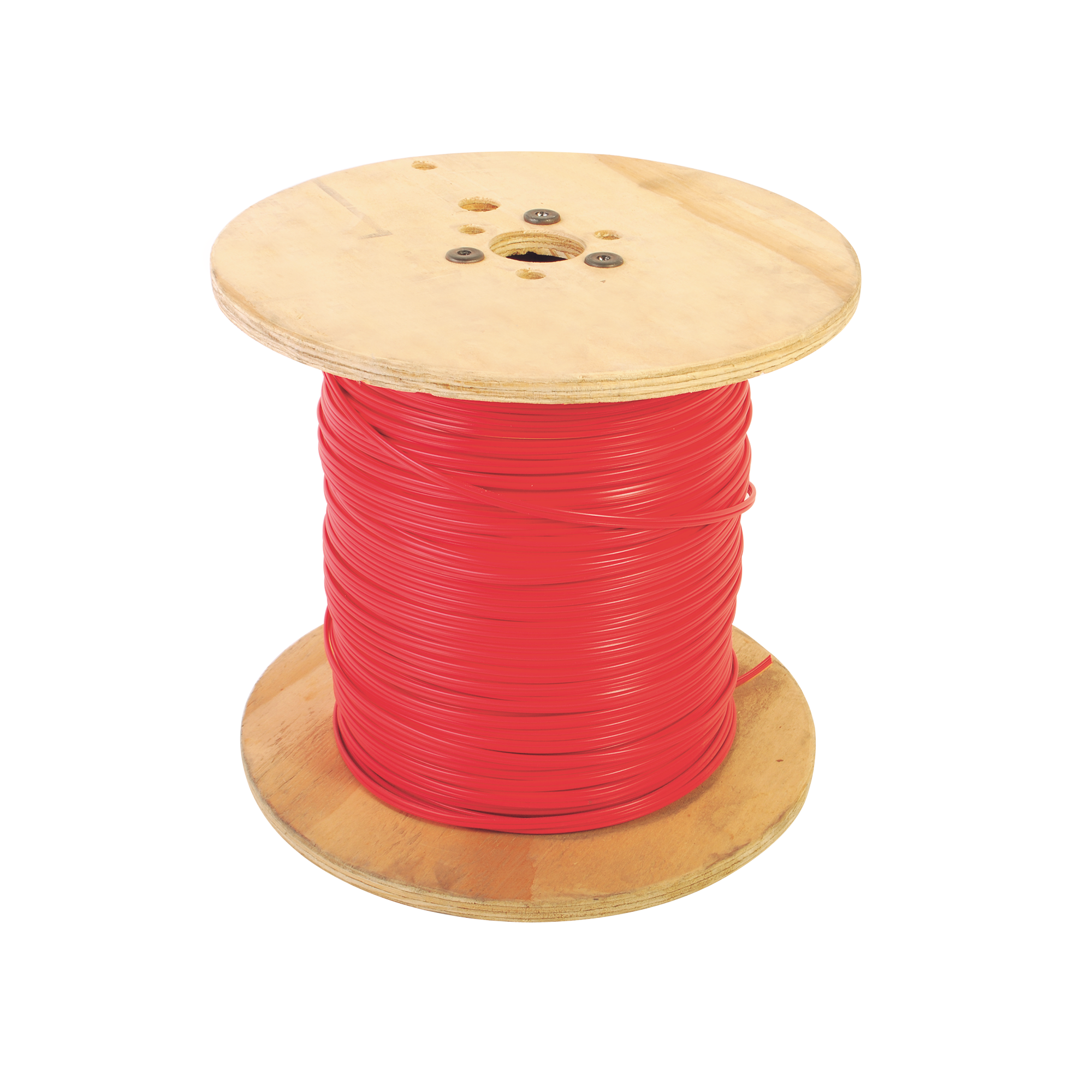 Bobina de alambre de 305 metros, 2 x 14 AWG, tipo FPLR-CL2R, color rojo, para aplicaciones en sistemas de detección de incendio y sistemas de voceo.