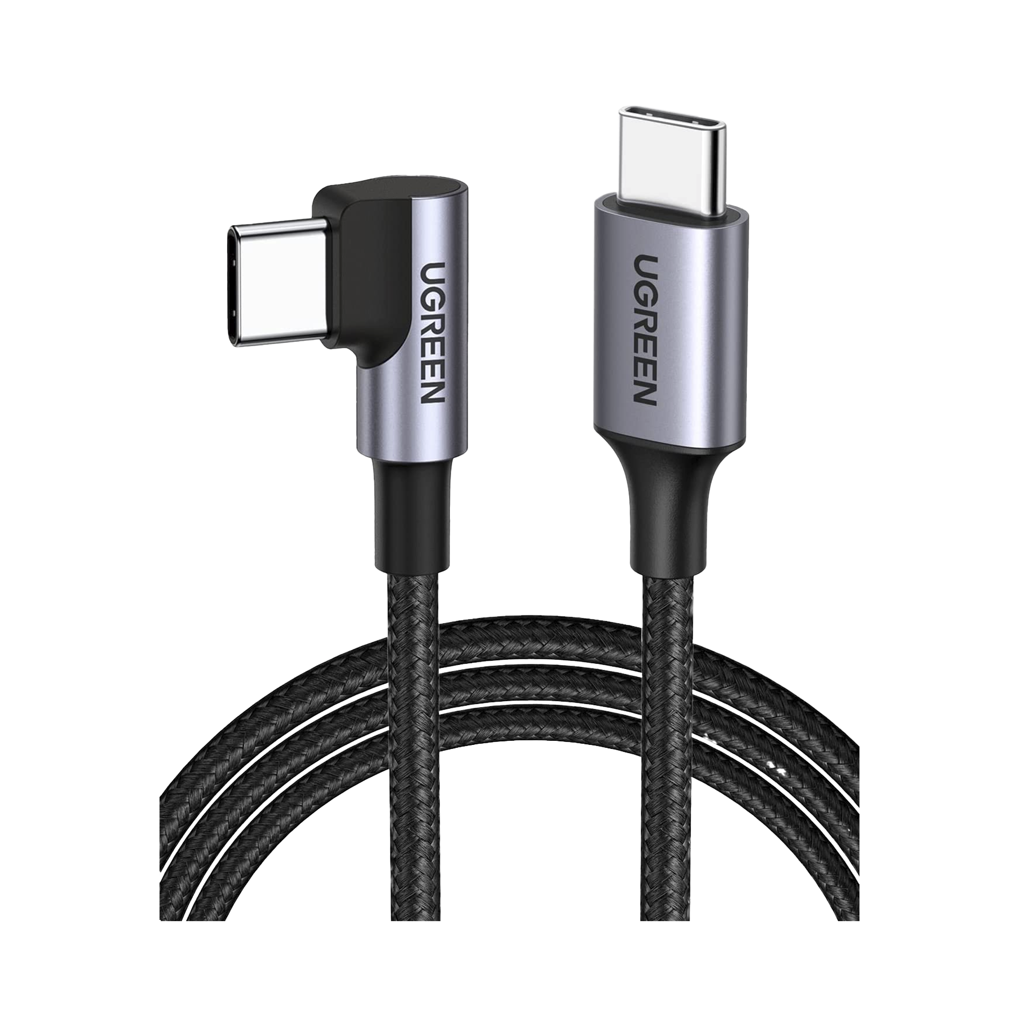 Cable USB-C a USB-C de 1 Metro / Conector con Ángulo de 90° / Soporta Carga de hasta 60W