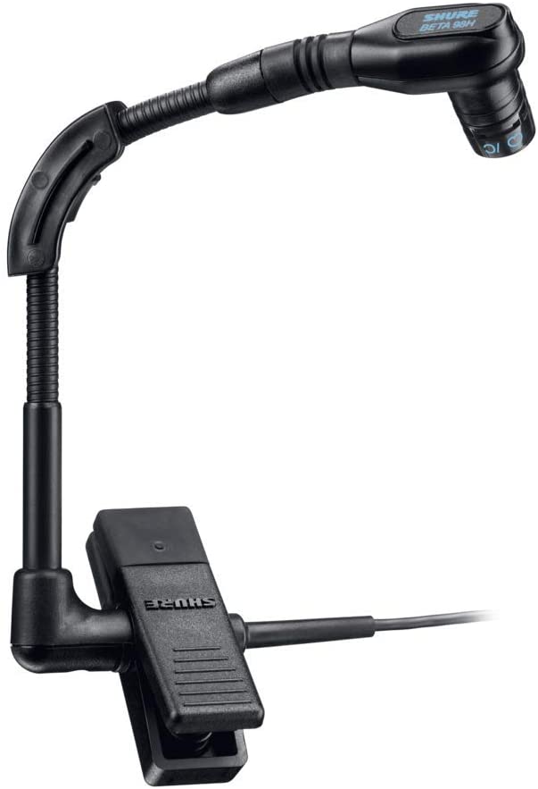 SHURE BLX14/B98 Sistema inalámbrico de micrófono cardioide para instrumentos de viento y percusión, Micrófono de clip, Receptor de mesa 614 - 638 MHz