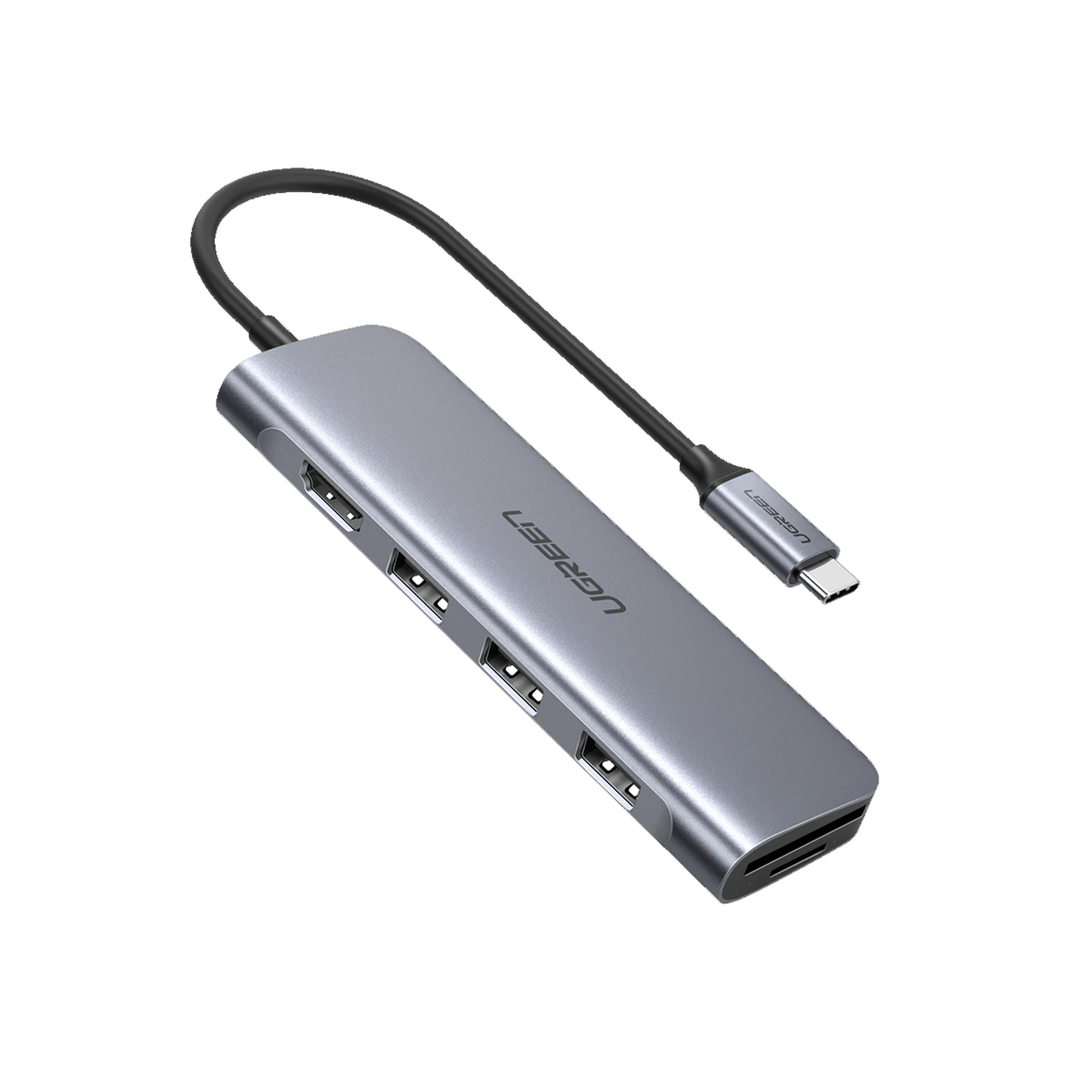 Adaptador USB-C 6 en 1 con HDMI 4K/30Hz