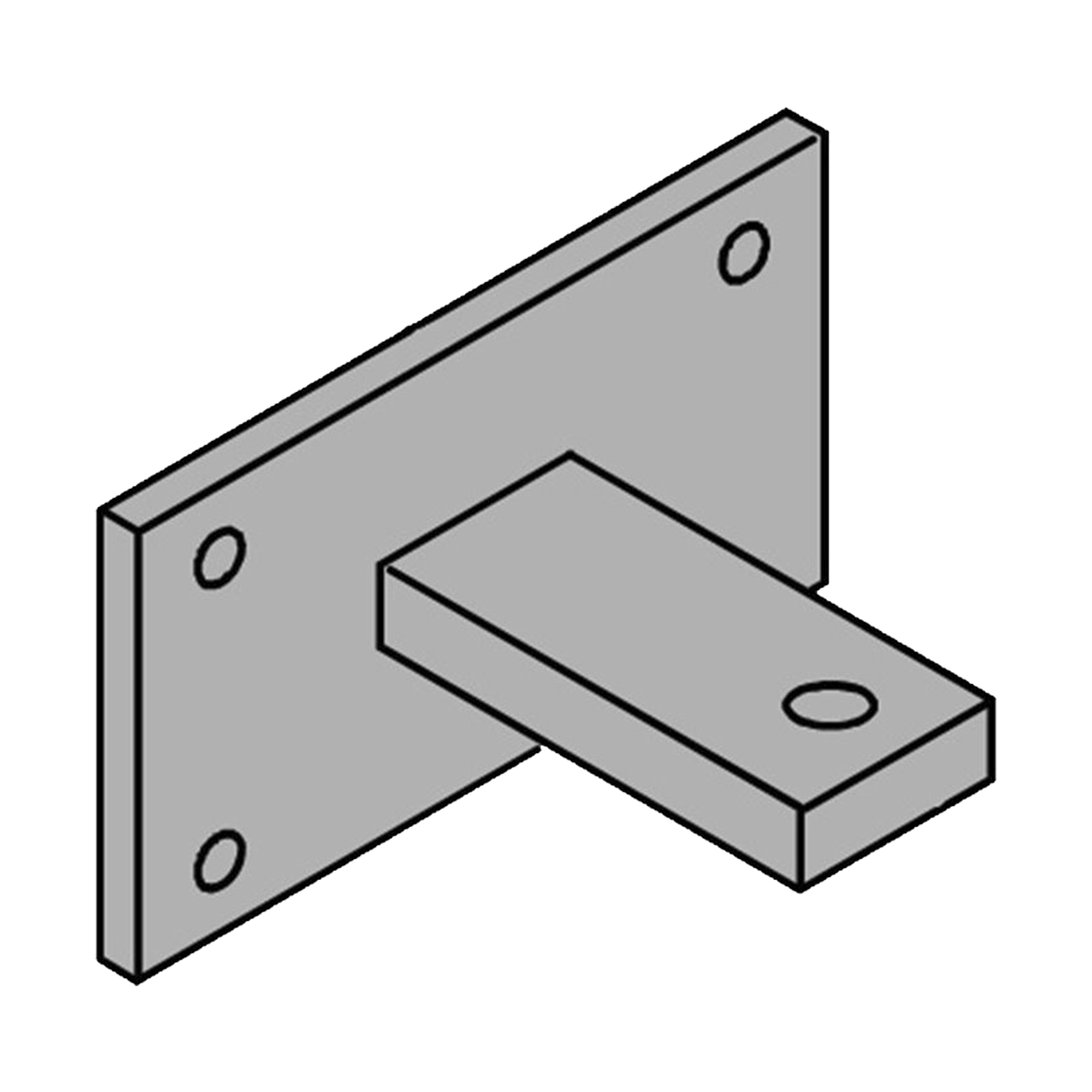 HERRAJES CON  PLACA Y MONTURA POSTERIOR PARA FAAC 400/422