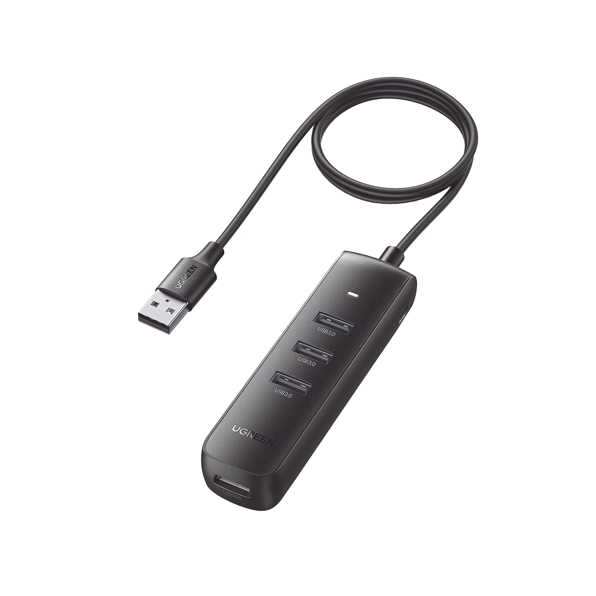 Hub USB 3.0 / 4 Puertos / 1 Metro / Negro