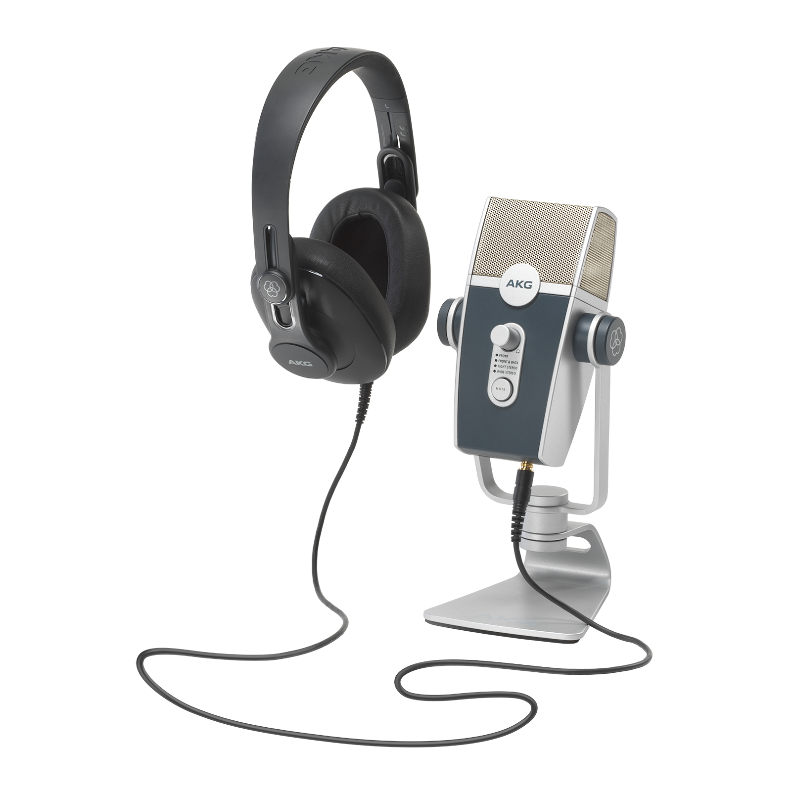 AKG Podcaster Essentials Kit de podcaster todo en uno, micrófono AKG Lyra USB y auriculares AKG K371