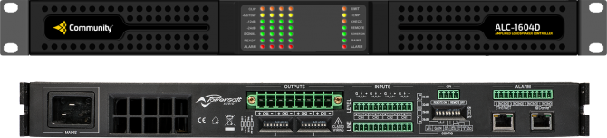 Community ALC-1604D Amplificador Controlador de altavoces de 4 canales x 1600 W con DSP y Dante