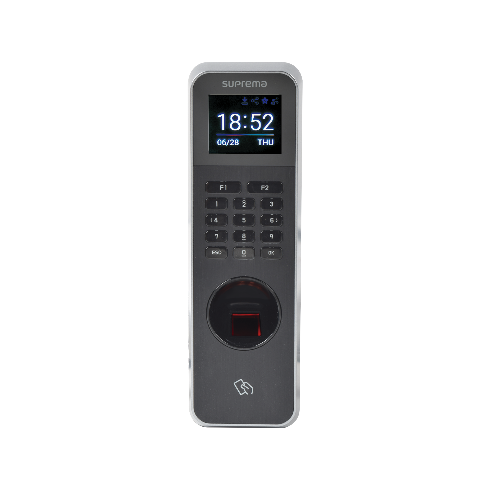 Lector de Huella IP67 Con Teclado y Lector de Tarjetas RFIDNFC y  (125kHz EM, HID Prox &13.56Mhz MIFARE, MIFARE Plus, DESFire/EV1, FeliCa, iCLASS SE/SR),NFC y BLUETOOTH