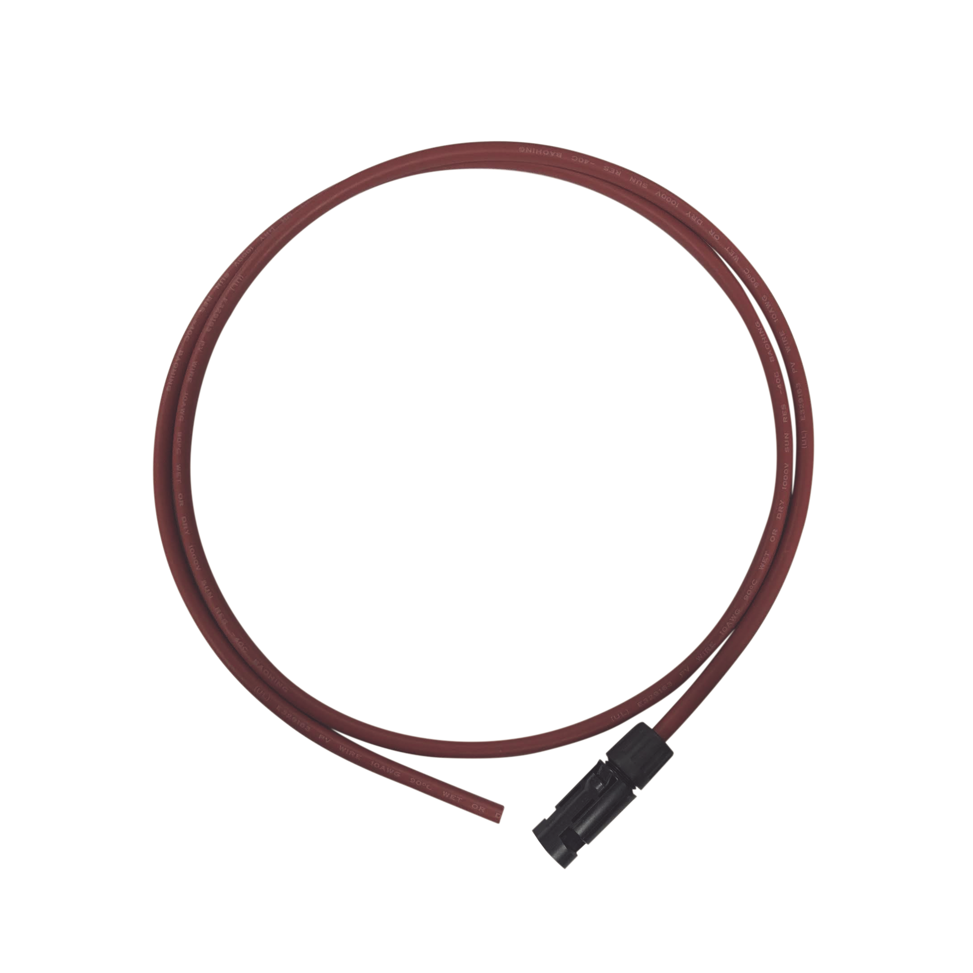 Cable Fotovoltaico, 1.5 m, Rojo, Calibre 10 AWG con Terminal MC4-M en un Extremo