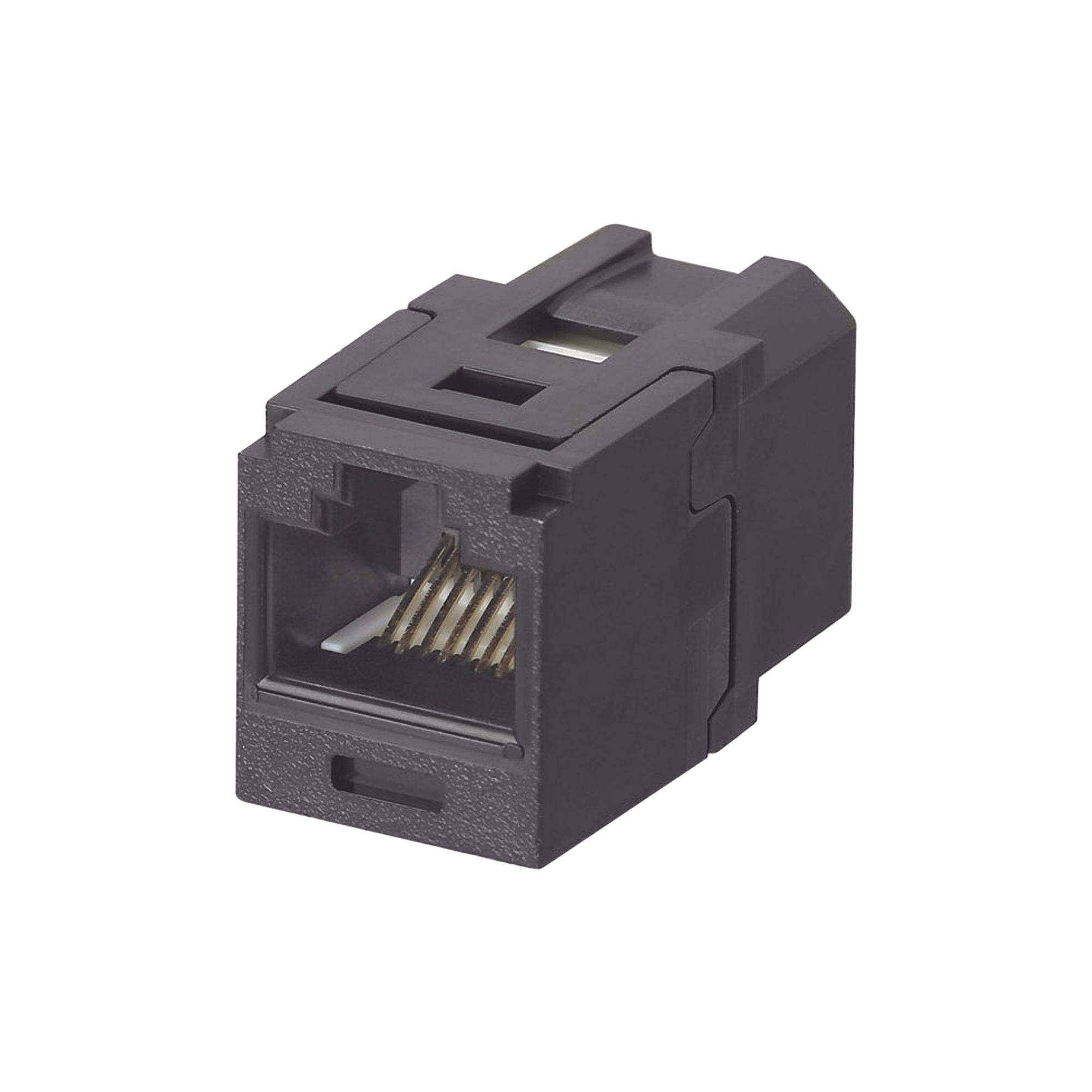 Módulo Acoplador RJ45 a RJ45, Mini-Com, Categoría 6, Color Negro