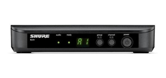 SHURE BLX14/B98 Sistema inalámbrico de micrófono cardioide para instrumentos de viento y percusión, Micrófono de clip, Receptor de mesa 614 - 638 MHz