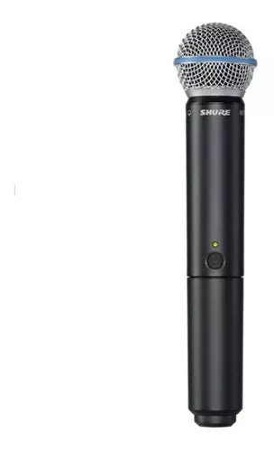 SHURE BLX24R/B58 Sistema Inalámbrico con micrófono de mano, capsula Beta58A, Para presentadores y artistas, escaneó automático. J11: 596 a 616 MHz