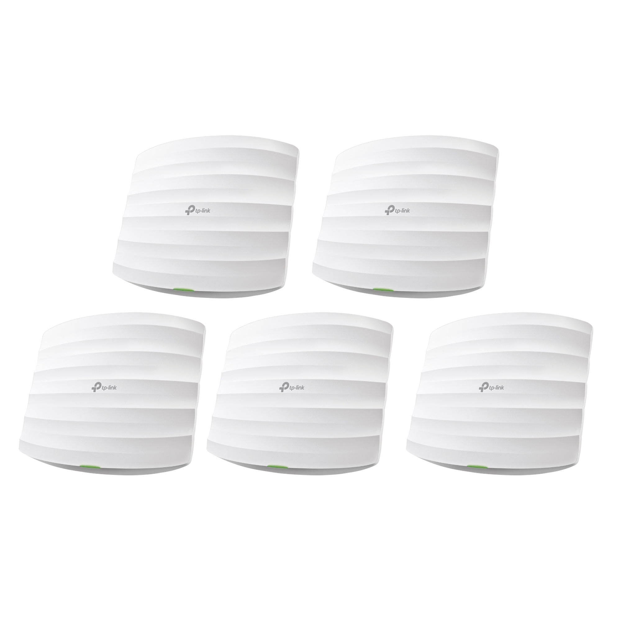 Kit de 5 Puntos de Accesso Omada doble banda 802.11ac, MU-MIMO, PoE af y PoE Pasivo, soporta hasta 100 clientes, hasta 1350 Mbps.