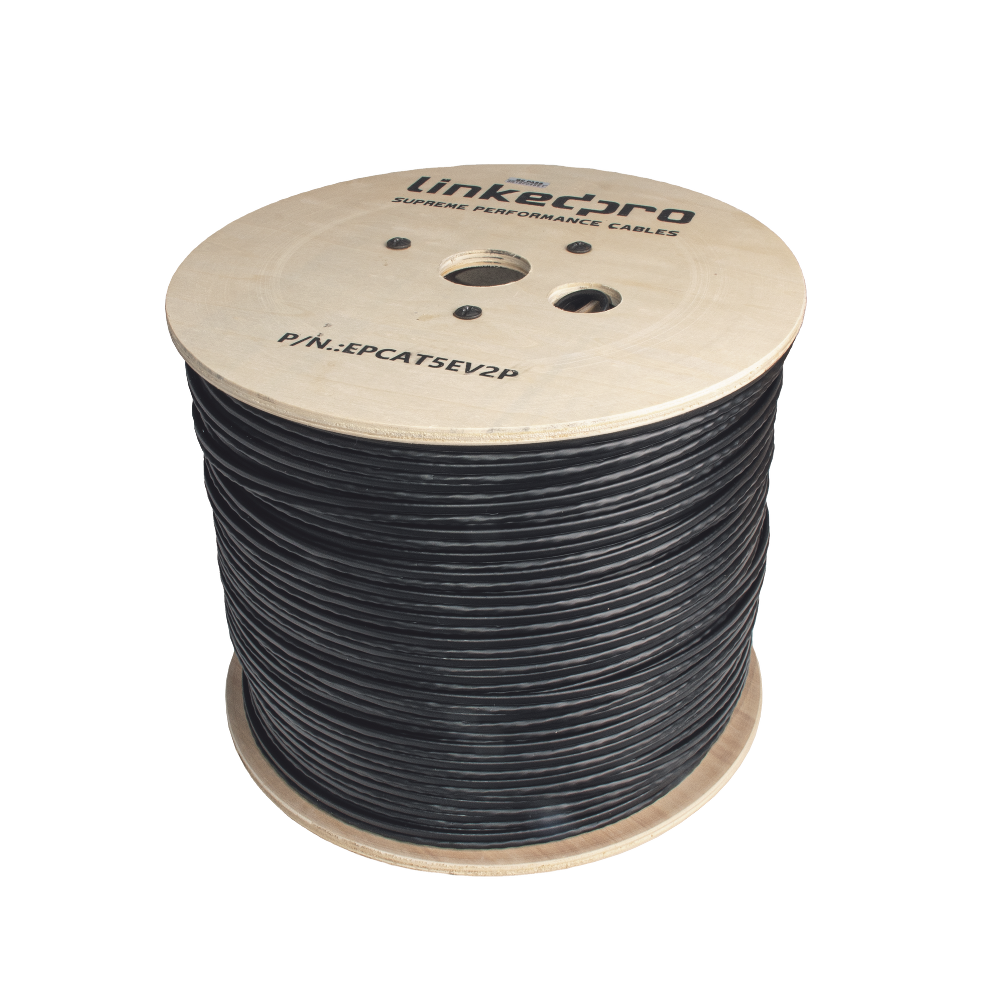 Bobina 305m Cat5e CCA + 2 Cables de Alimentación para Cámaras de Videovigilancia, Instalación en Exterior, uso Industrial para Climas Extremos