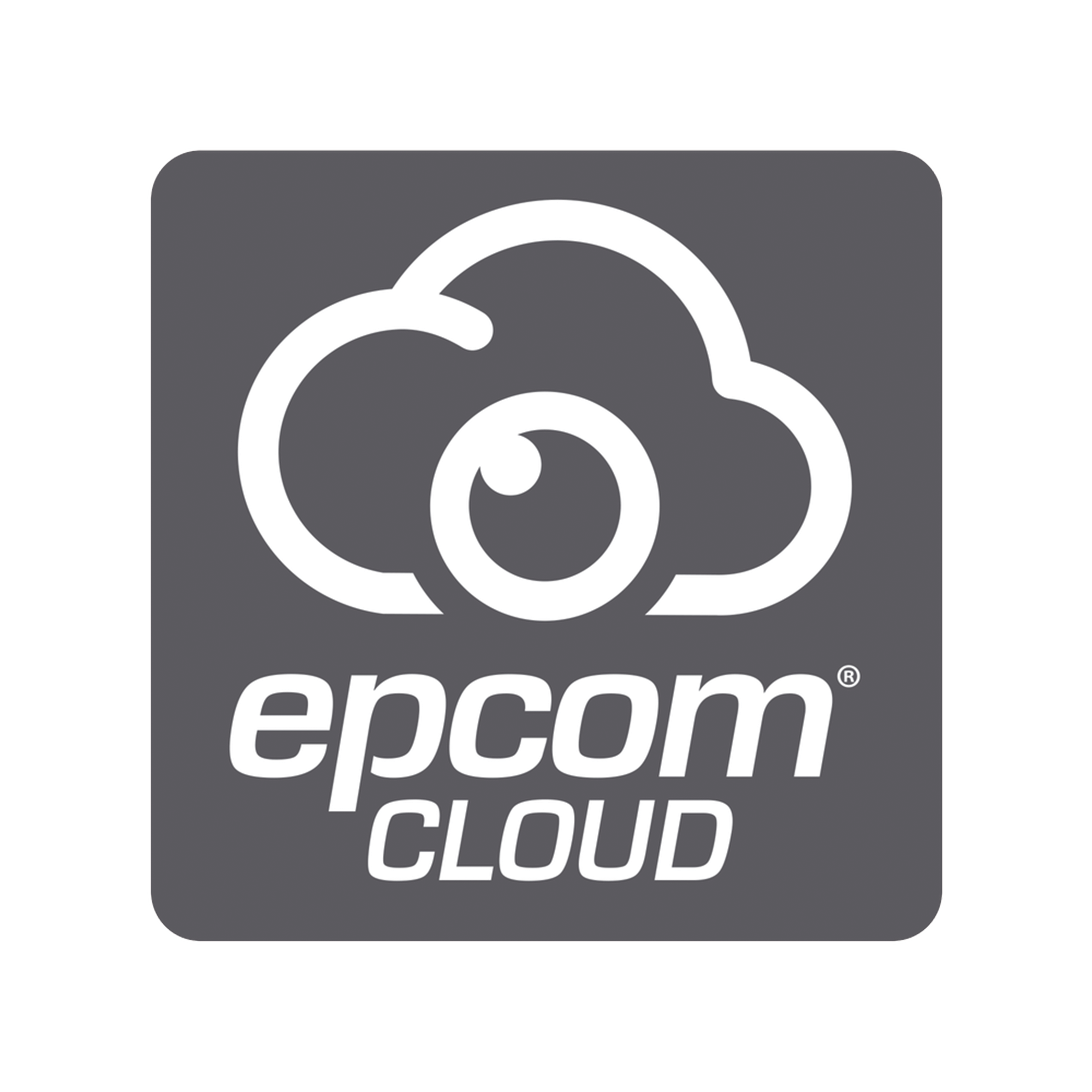 Suscripción Anual Epcom Cloud / Grabación en la nube para 1 canal de video a 2MP con 180 días de retención / Grabación por detección de movimiento