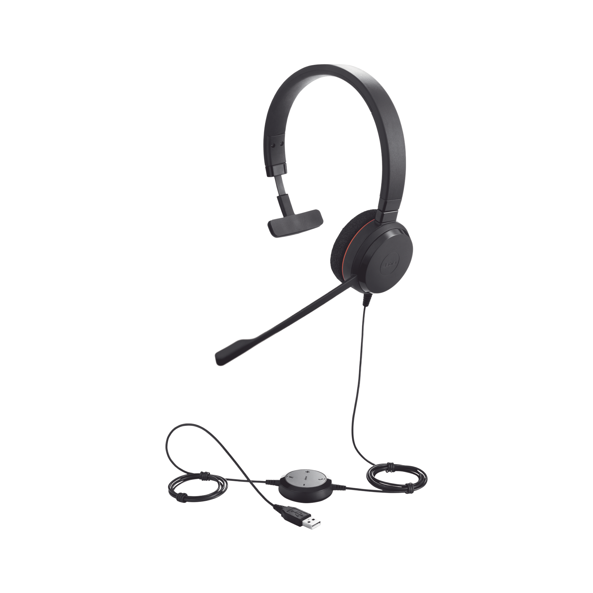 Jabra Evolve 20 Mono con conexión USB, micrófono con cancelación de ruido de ultima generación, configuración Plug and Play (4993-829-209)