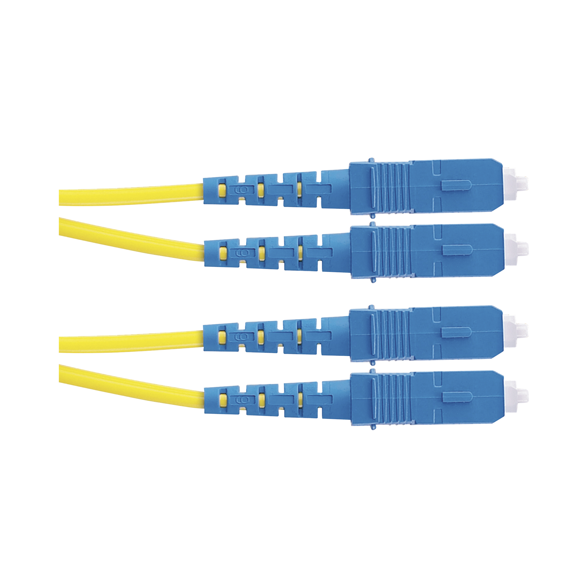 Jumper de Fibra Optica Monomodo 9/125 OS2, SC-SC Duplex, OFNR (Riser), Color Amarillo, 2 Metros