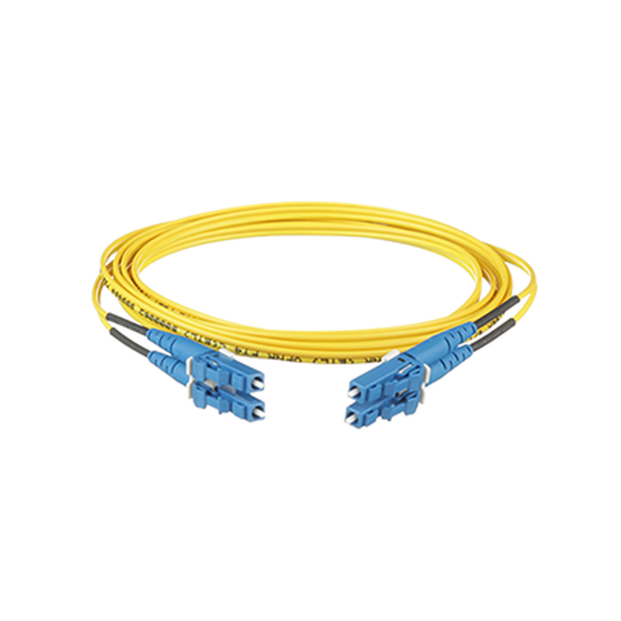 Jumper de Fibra Optica Monomodo 9/125 OS2, LC-LC Duplex, OFNR (Riser), Color Amarillo, 2 Metros