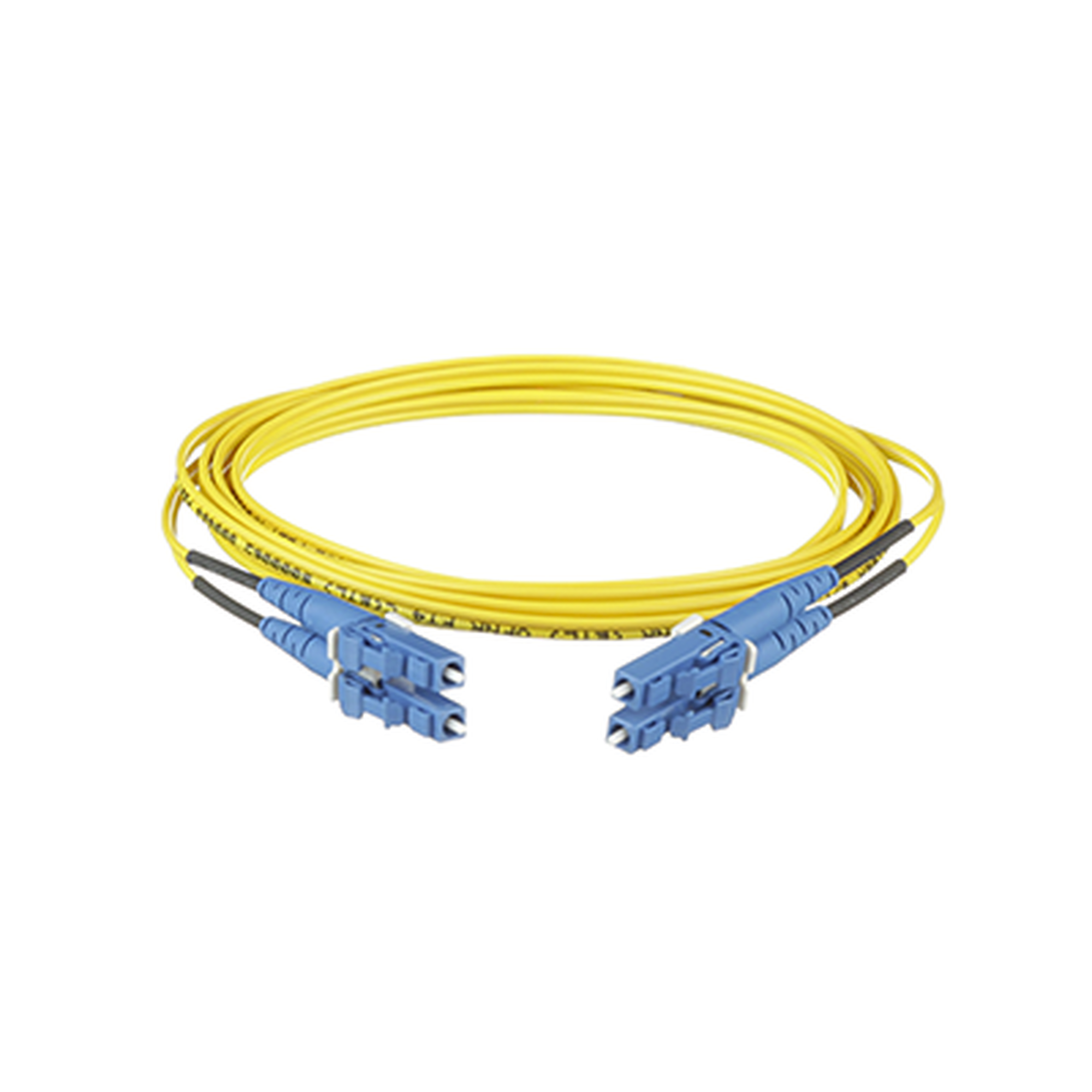 Jumper de Fibra Optica Monomodo 9/125 OS2, LC-LC Duplex, OFNR (Riser), Color Amarillo, 6 Metros