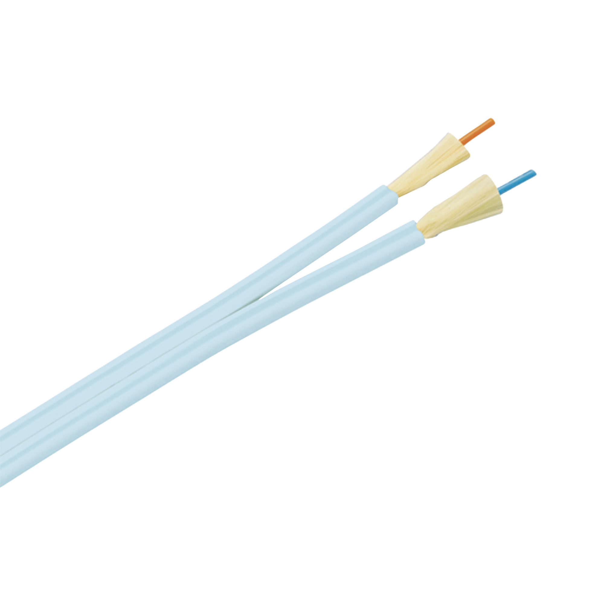 Cable de Fibra Óptica de 2 hilos, Multimodo OM3 50/125 Optimizada, Interior, Tight Buffer 900um, No Conductiva (Dieléctrica), OFNP (Plenum), Precio Por Metro