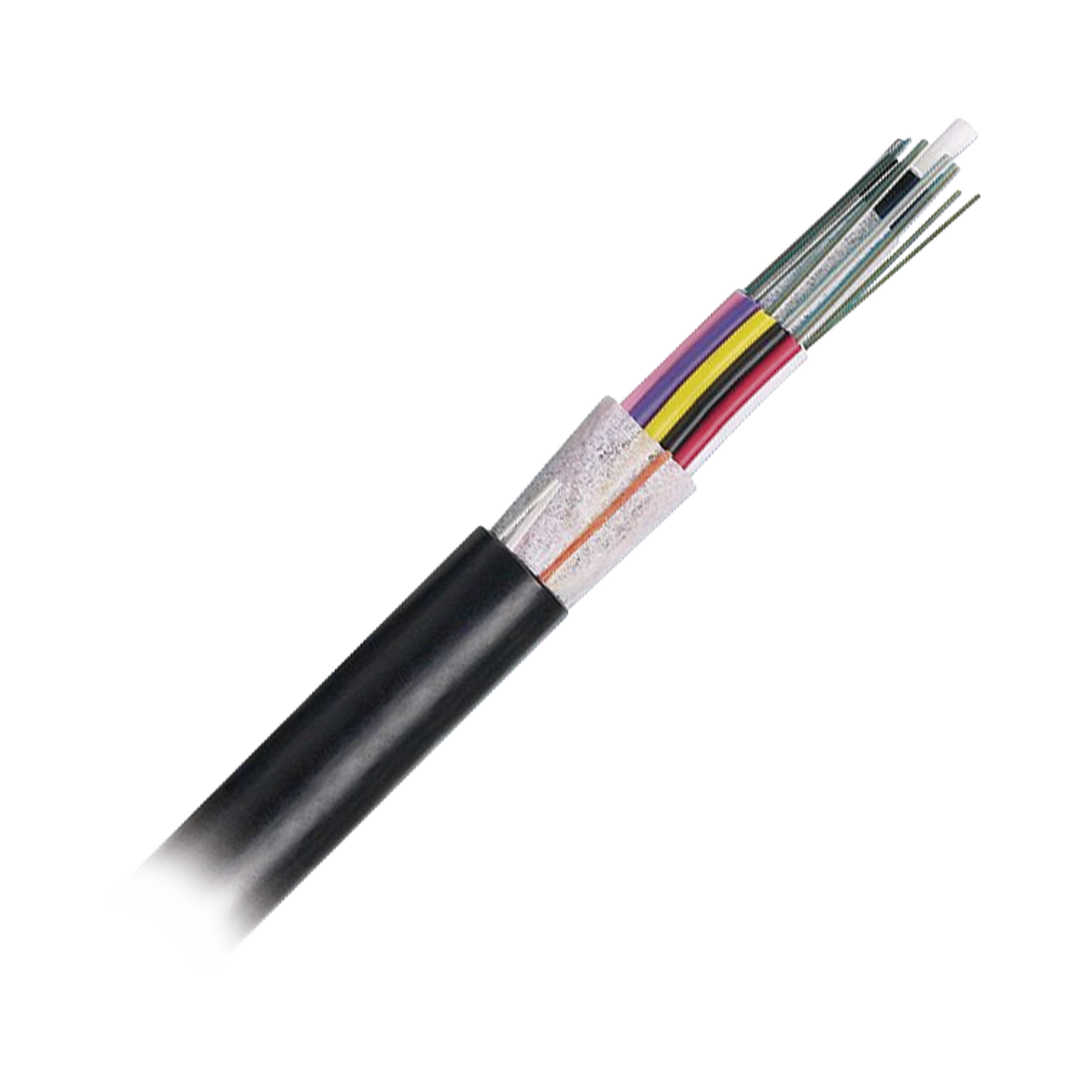 Cable de Fibra Óptica 6 hilos, OSP (Planta Externa), No Armada (Dieléctrica), MDPE (Polietileno de Media densidad), Multimodo OM3 50/125 Optimizada, Precio Por Metro