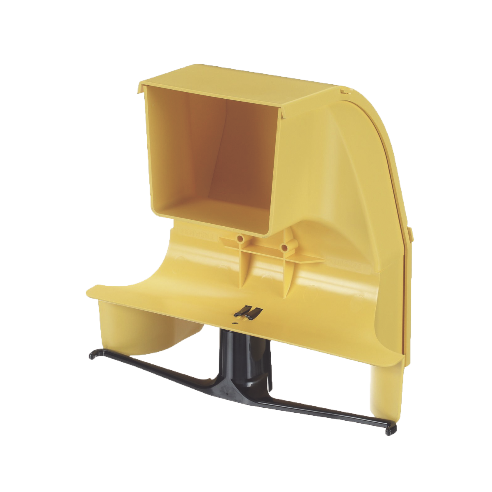 Bajada Para Canaleta FiberRunner™, Uso con Medidas 4x4, 6X4, 12X4, o 24X12, Con Reducción a 4X4, Color Amarillo