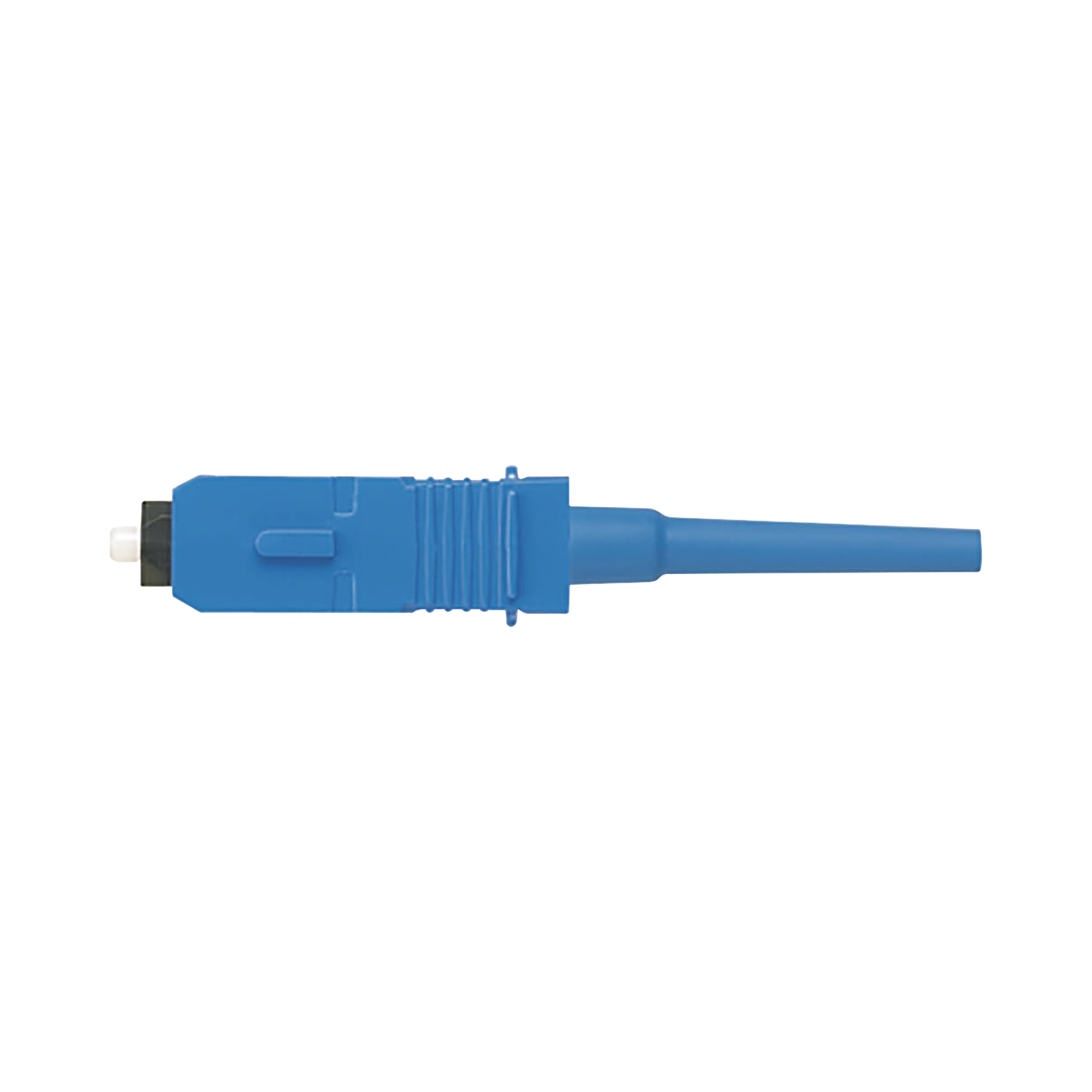 Conector de Fibra Óptica SC Simplex OptiCam, Monomodo 9/125 OS2, Pre-pulido, Color Azul