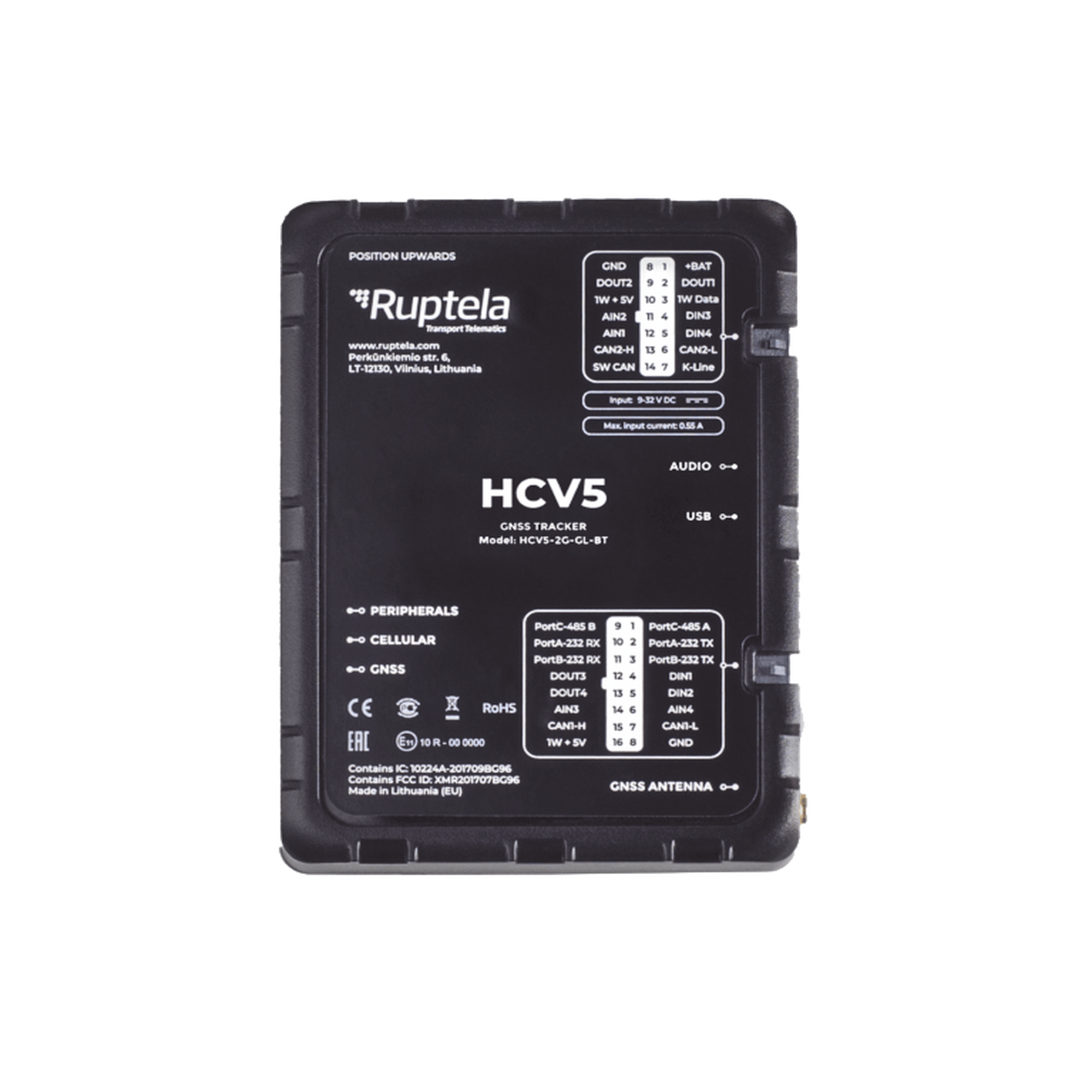 Localizador 4G LTE CATM1/ Sensores Bluetooth / Vehiculos ligeros / Vehiculos pesados / Lectura CAN, OBD y LCV / RS485 / RS232 / Análogico / RFID