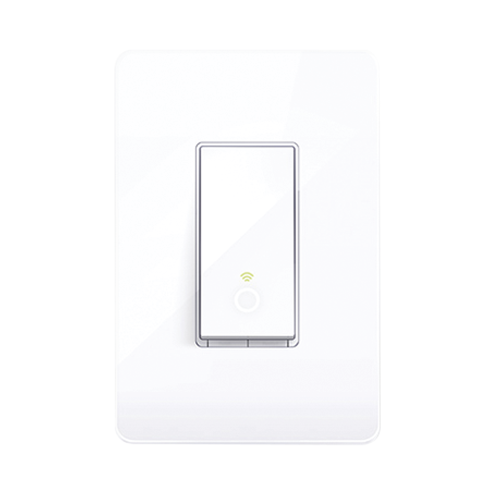 Interruptor Inteligente Wi-Fi, 100 - 120V~, 50/60Hz, 15.0A, compatible con Amazon Alexa y Google Assistant, color blanco.