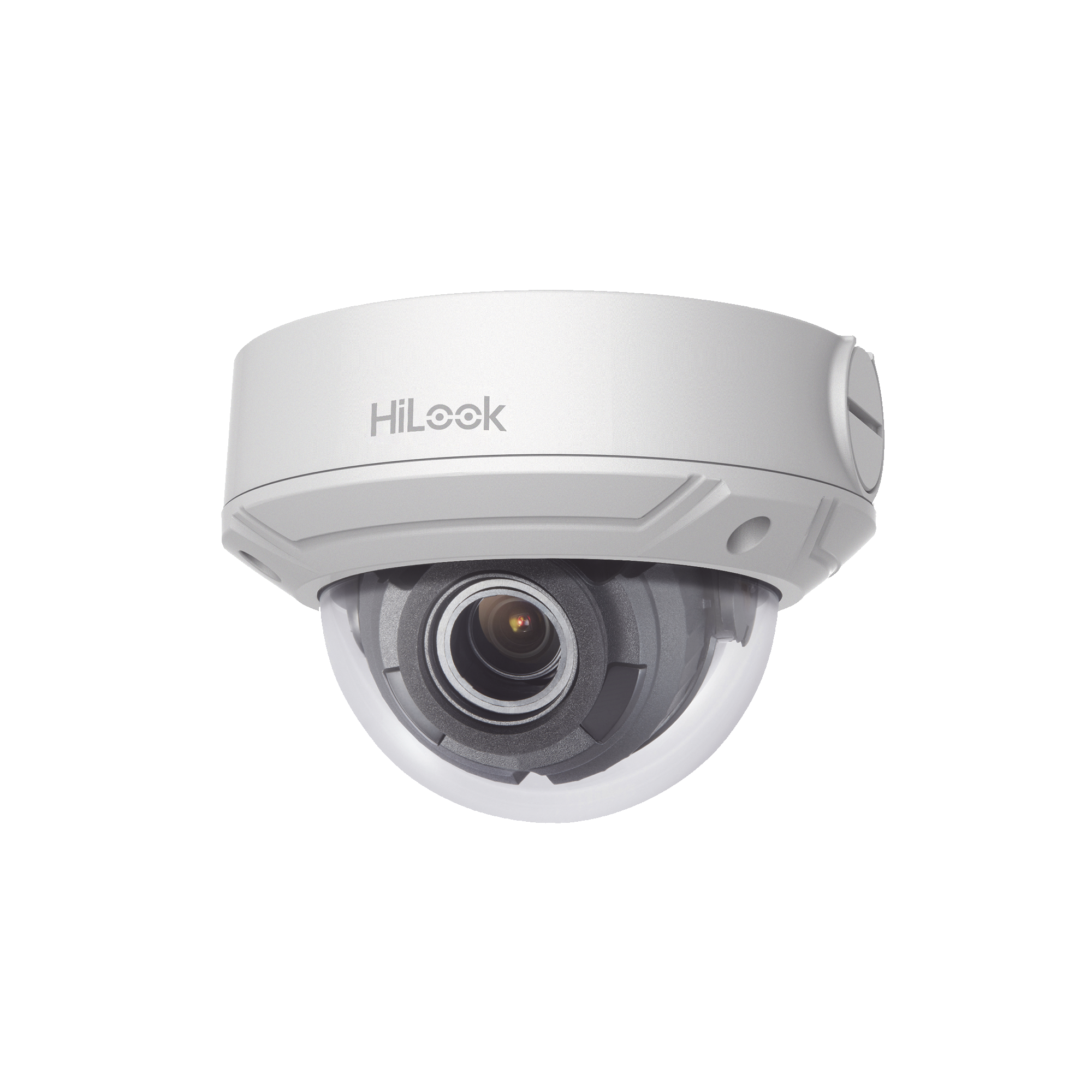 HiLook Series / Domo IP 4 Megapixel / 30 mts IR / Exterior IP67 / PoE / WDR 120 dB / Lente Motorizado 2.8-12 mm / IK10 / MicroSD