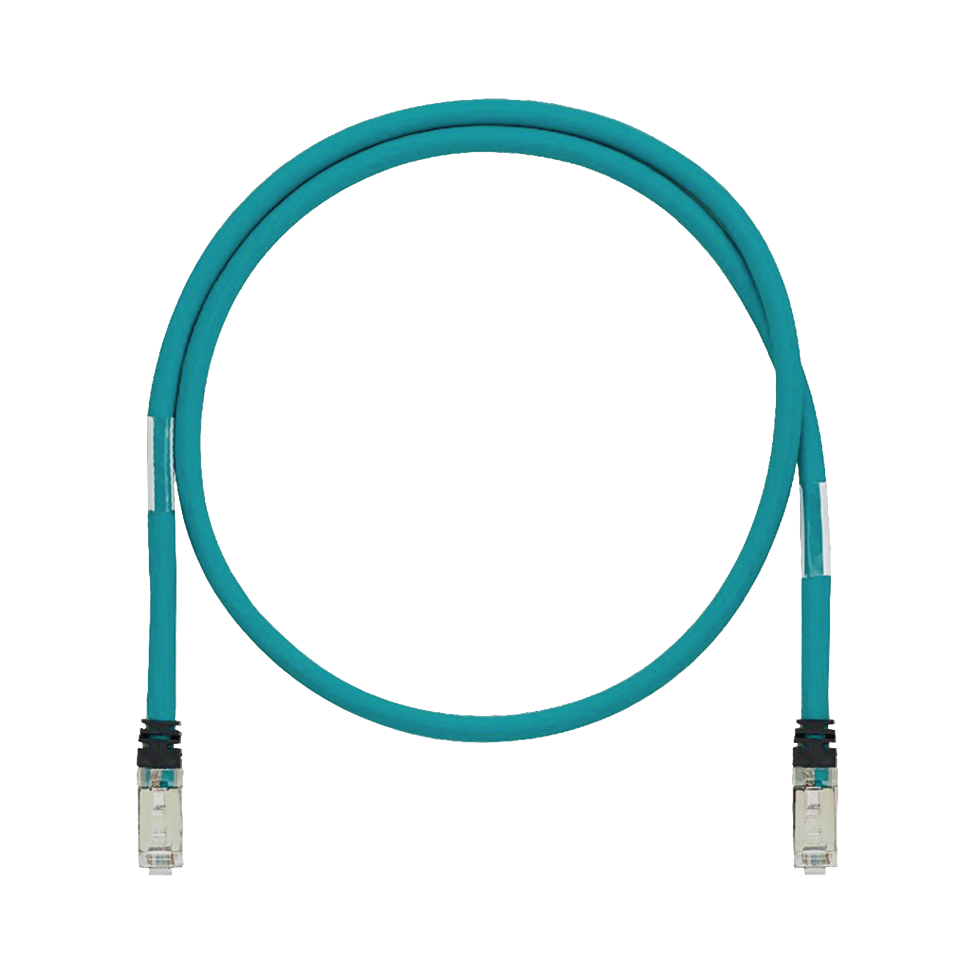 Patch Cord Cat5e de Grado Industrial 600V, Blindado SF/UTP, Calibre 24 AWG, Color Aqua, 15m