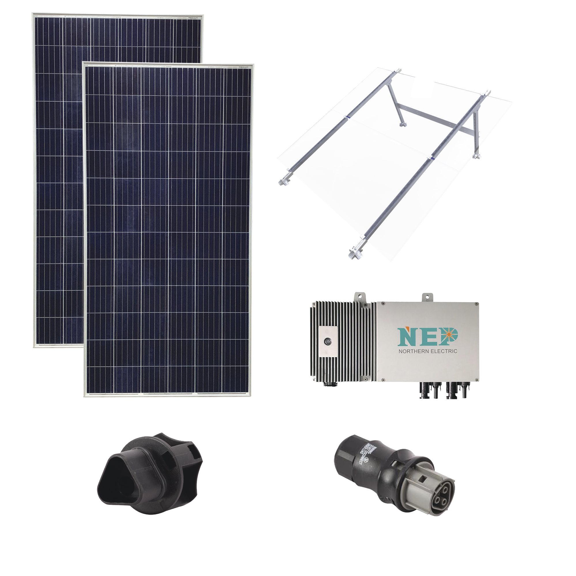 Kit Solar para Interconexión de 550 W de Potencia, 127 Vca con Microinversores y Paneles Policristalinos.