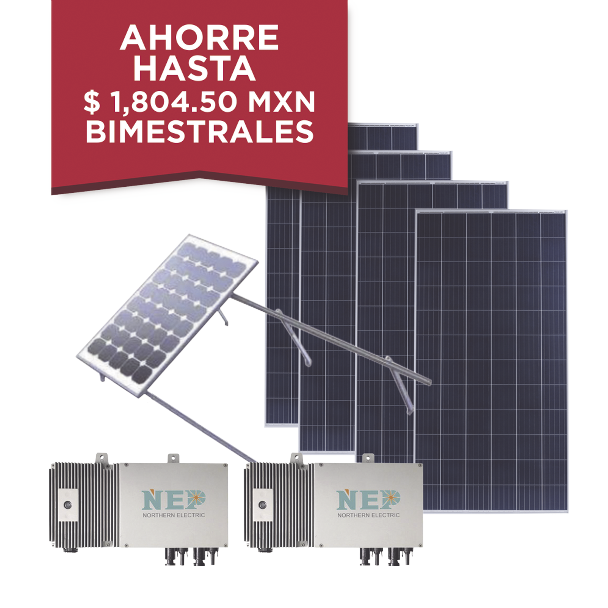 Kit Solar para Interconexión de 1.1 kW de Potencia, 220 Vca con Micro Inversores y Paneles Policristalinos.