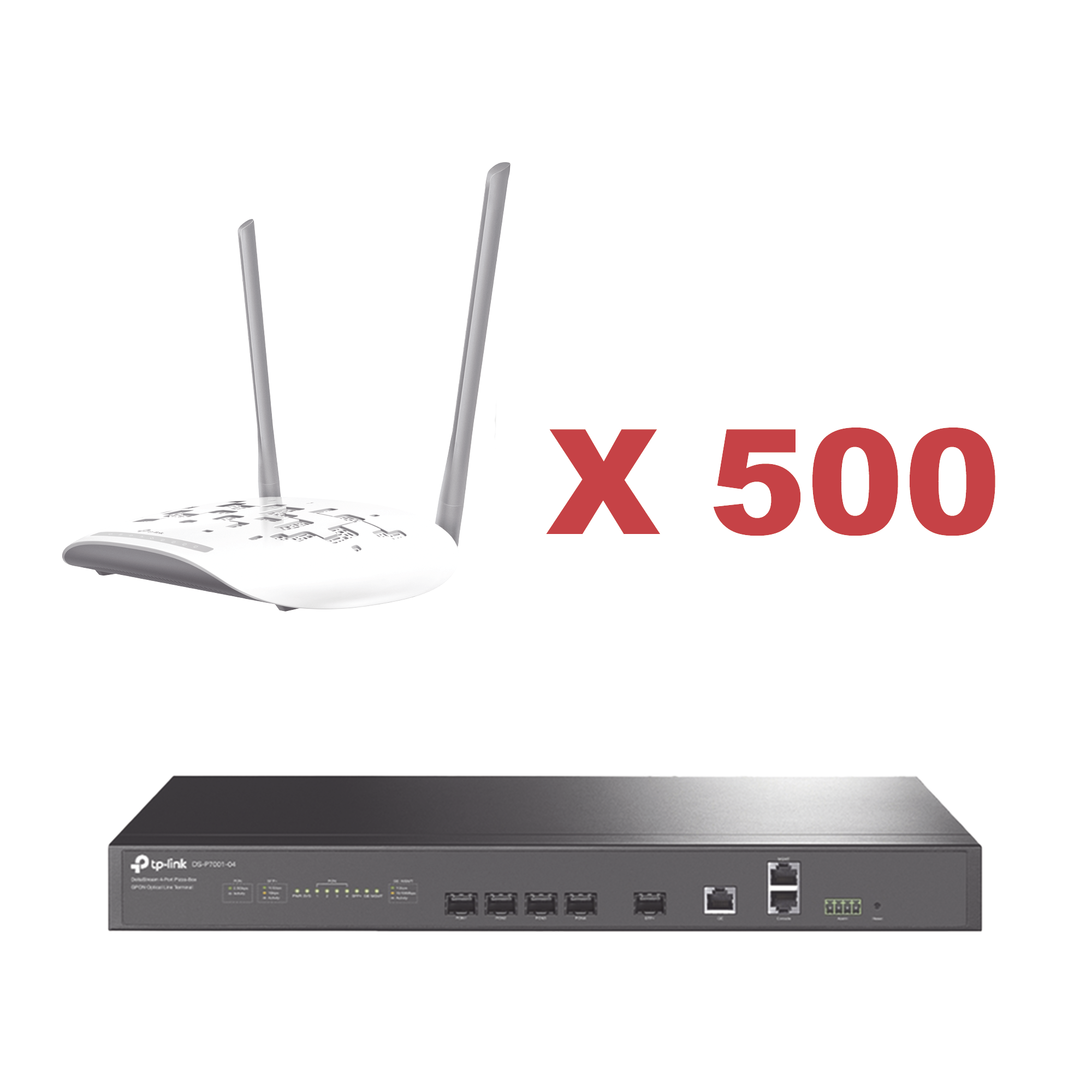 Kit para ISP`s / Paquete de 500 ONU´s Modelo XN020G3V y una OLT DS-P7001-04 de regalo