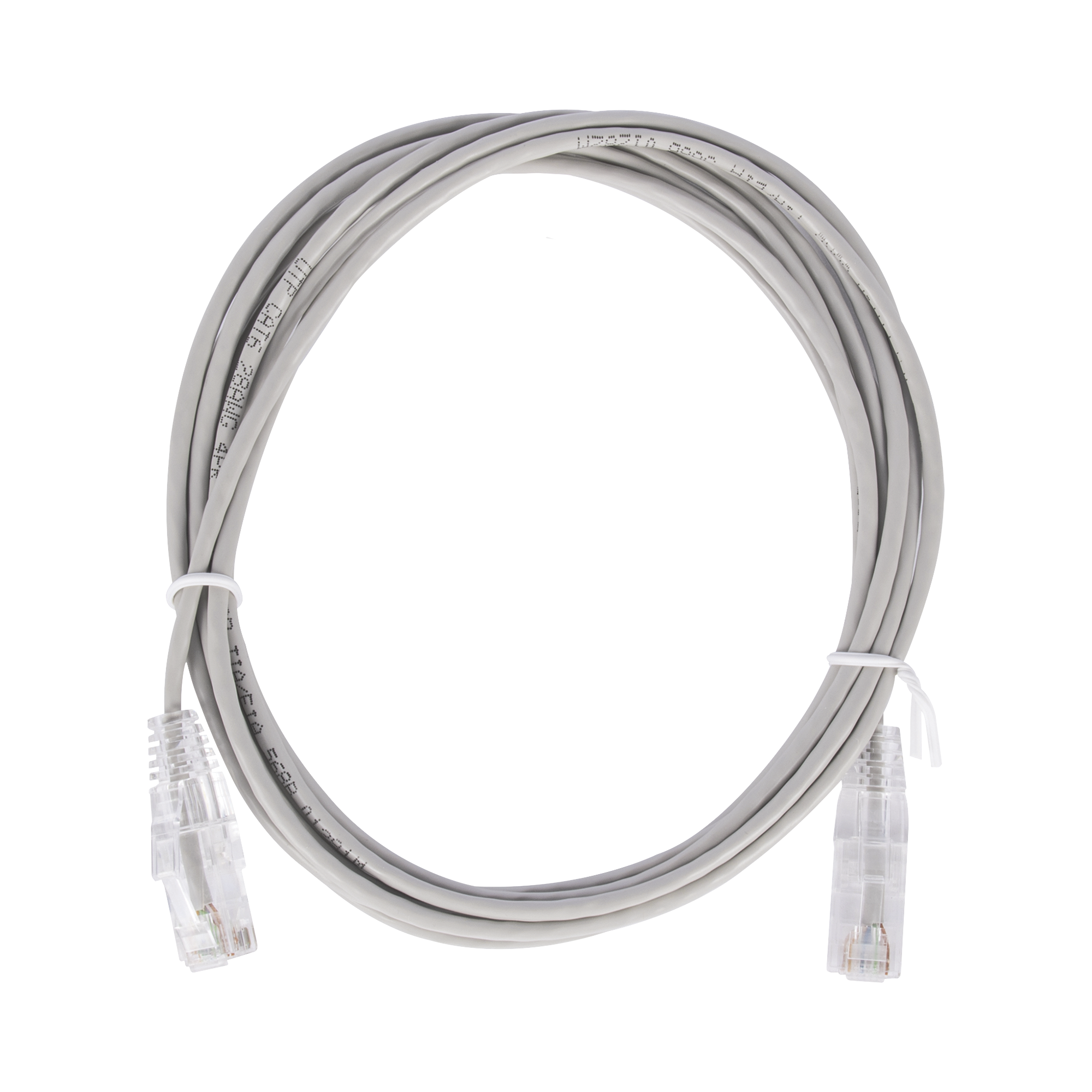 Cable de Parcheo Slim UTP Cat6 - 2 m Gris Diámetro Reducido (28 AWG)